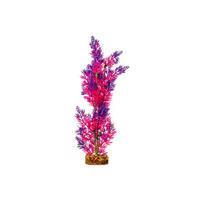 GloFish Fluorescent Plastic Aquarium Plant Pink/Purple LG