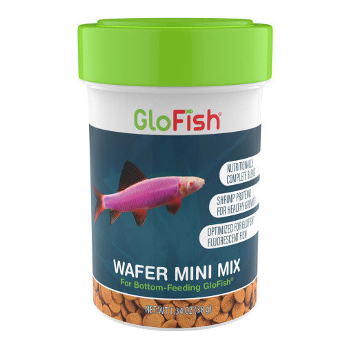 GloFish Wafer Fish Food 1.34 oz Mini - Aquarium