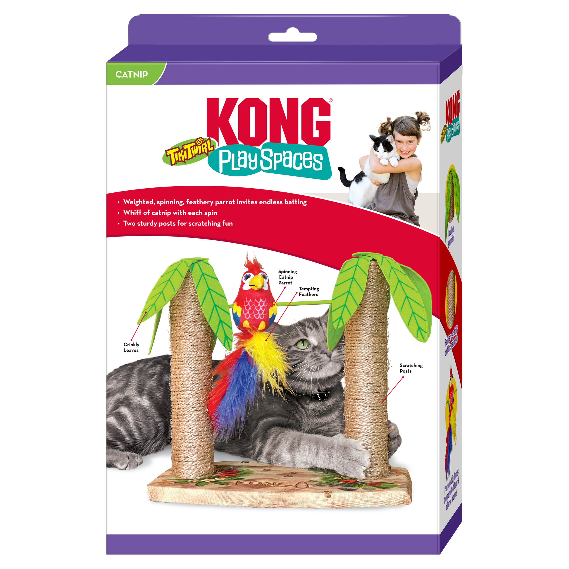 KONG Play Spaces Tiki Twirl Cat Toy 035585524023