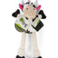 goDog Checkers Skinny Durable Plush Dog Toy Cow SM