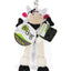 goDog Checkers Skinny Durable Plush Dog Toy Cow XS