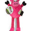 goDog Checkers Skinny Durable Plush Dog Toy Pig SM