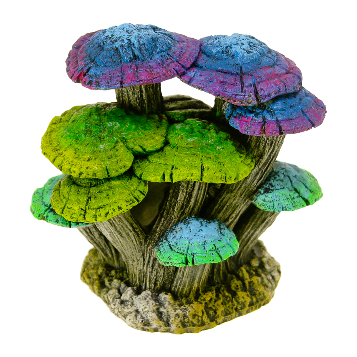 Blue Ribbon Pet Products Glowing Driftwood Mushroom Garden Ornament Blue & Green 030157020705