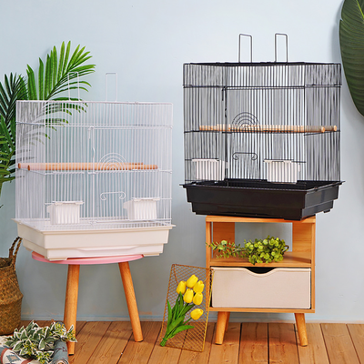 A & E Cages Flat Top Cage (2) Black & (2) White 4ea/18In X 18 in, 4 pk 644472013467