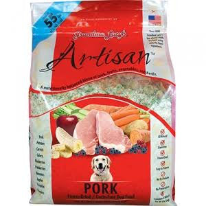 Grandma Lucy's Artisan Grain Free Pork Freeze Dried Dog Food-10-lb, Makes 50 Lbs Of Food-{L+x} 884308730070