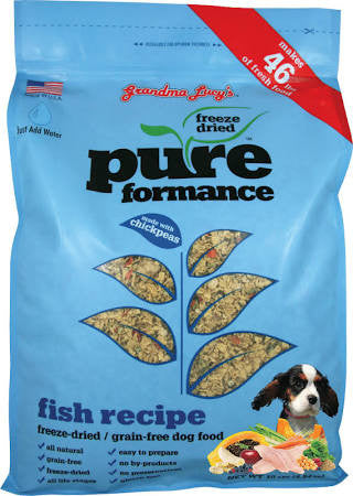 Grandma Lucy's Pureformance Fish Recipe Freeze Dried Grain Free Dog Food-10-lb, Makes 46 Lbs Of Food-{L+x} 884308740208