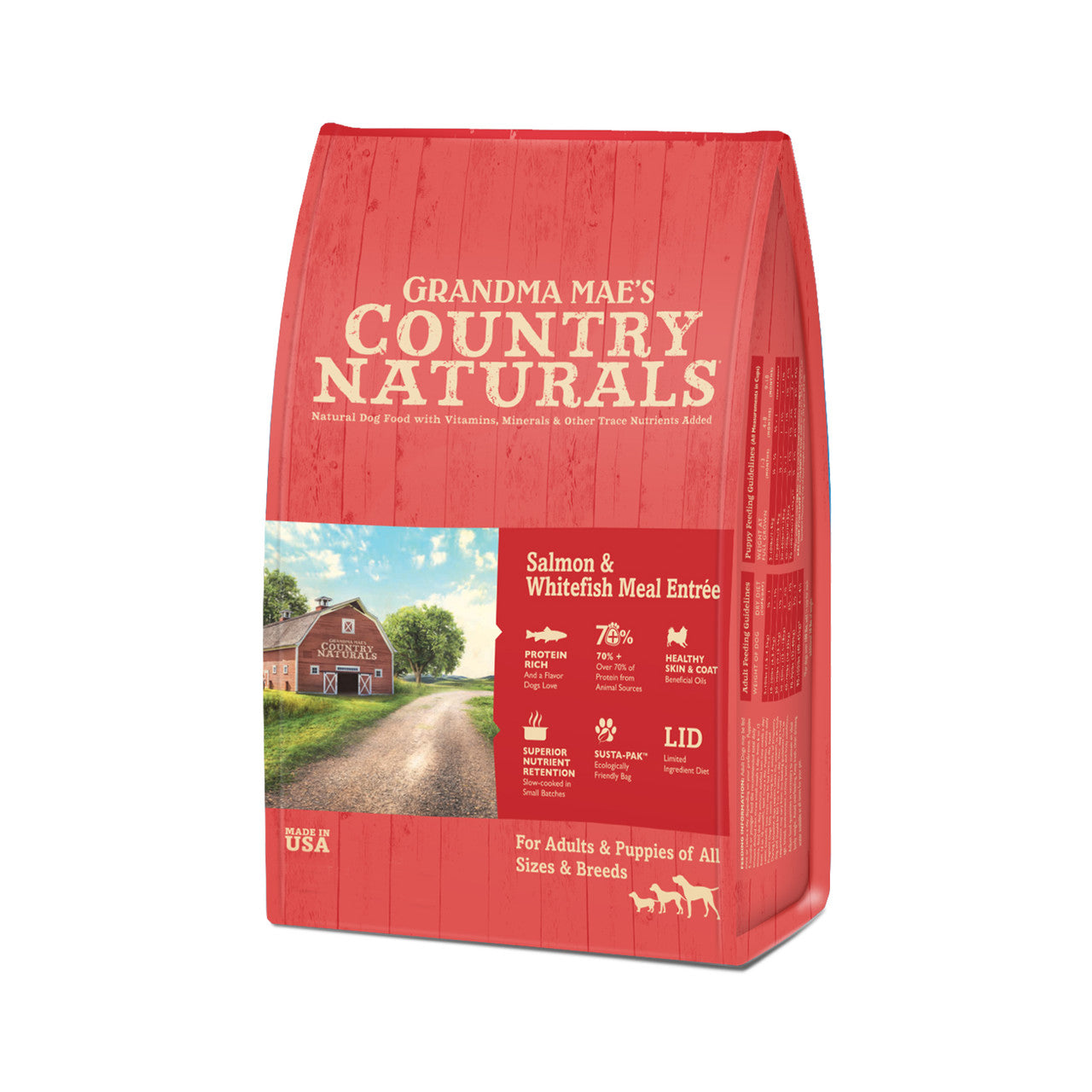 Grandma Mae's Country Naturals Dry Dog Food Salmon & Whitefish Meal 14lb