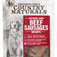 Grandma Mae's Country Naturals Grain Free Beef Sausages Dog Treats 5 oz