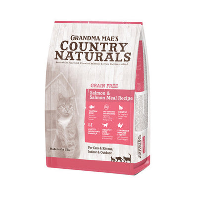 Grandma Mae’s Country Naturals Grain Free Dry Cat Food Salmon 12lb