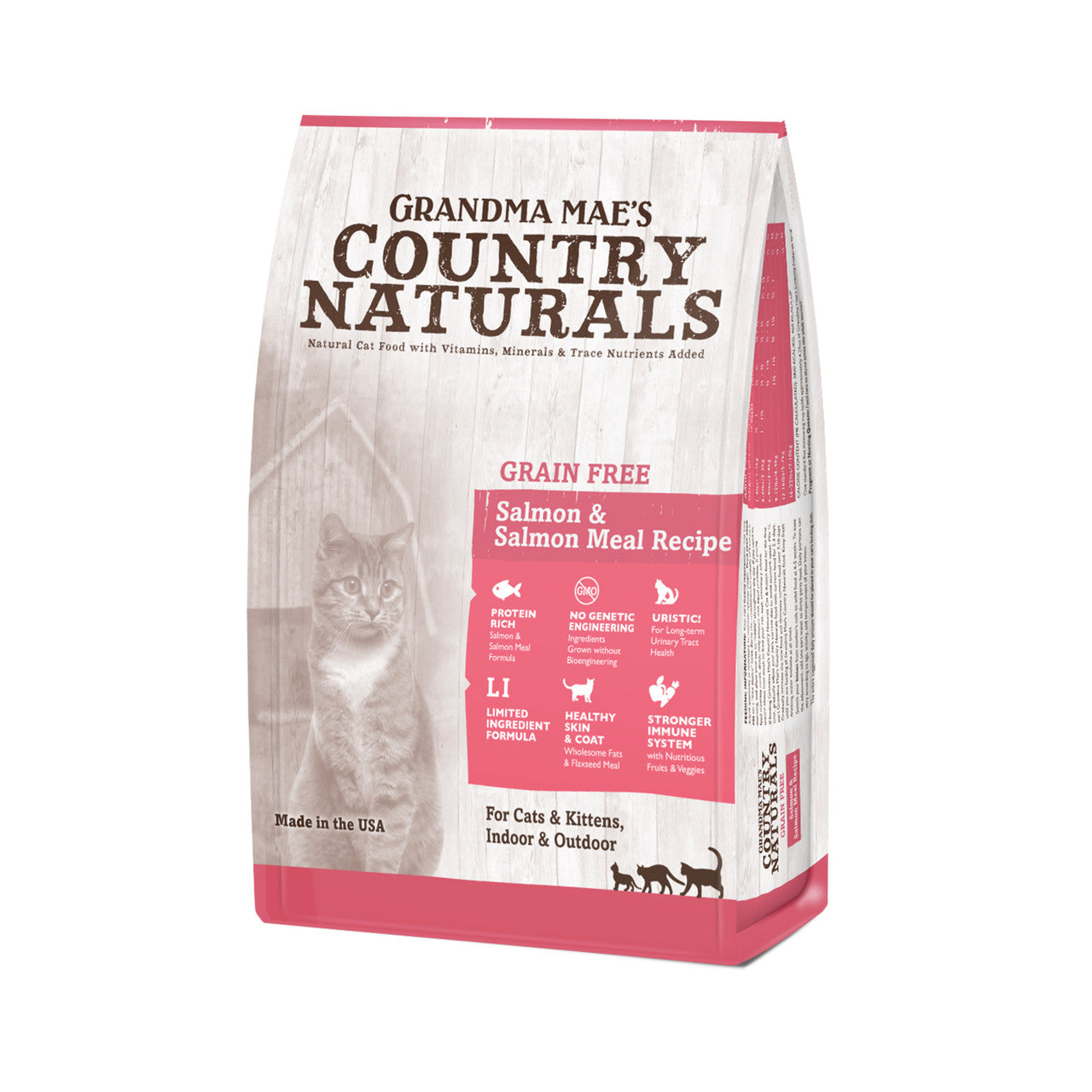 Grandma Mae's Country Naturals Grain Free Dry Cat Food Salmon 12lb