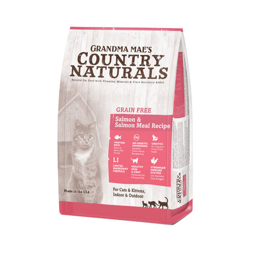 Grandma Mae’s Country Naturals Grain Free Dry Cat Food Salmon 6lb