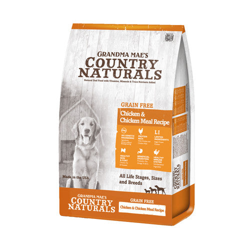Grandma Mae’s Country Naturals Grain Free Dry Dog Food Chicken & Meal 4lb