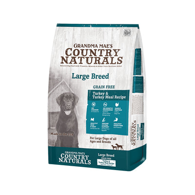 Grandma Mae's Country Naturals Grain Free L.I.D. Large Breed Dry Dog Food Turkey 30lb