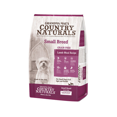 Grandma Mae's Country Naturals Grain Free L.I.D. Small Breed Dry Dog Food Lamb 4lb