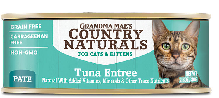 Grandma Mae's Country Naturals Grain Free Pate Wet Cat & Kitten Food Tuna 2.8oz 24pk