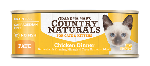 Grandma Mae’s Country Naturals Grain Free Wet Cat Food Chicken 5.5oz 24pk