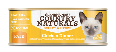 Grandma Mae’s Country Naturals Grain Free Wet Cat Food Chicken 5.5oz 24pk