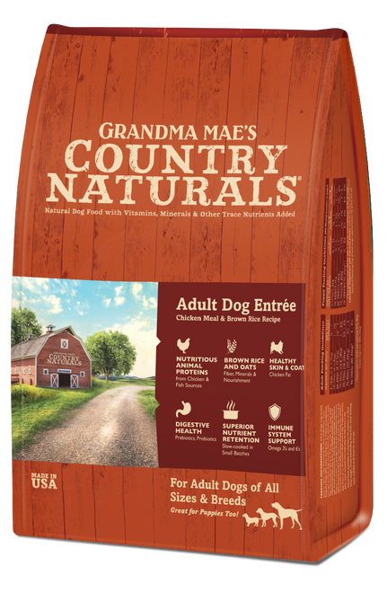 Grandma Mae’s Country Naturals Premium All Natural Adult Dry Dog Food Chicken & Rice 4lb