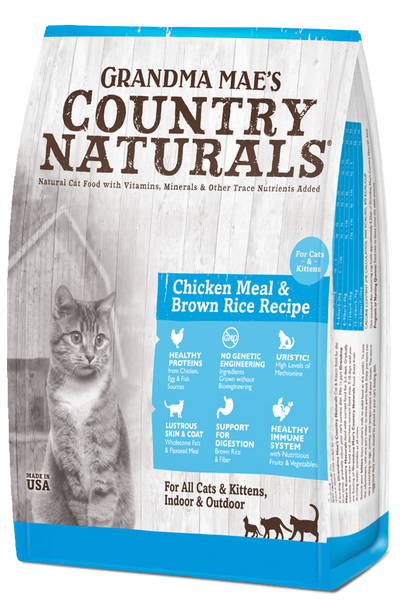 Grandma Mae's Country Naturals Premium All Natural Dry Cat & Kitten Food Chicken & Brown Rice 3lb