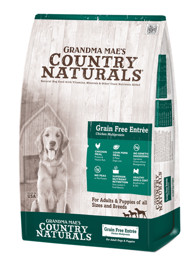 Grandma Mae's Country Naturals Premium All Natural Grain Free Dry Dog Food High-Protein Chicken 4lb