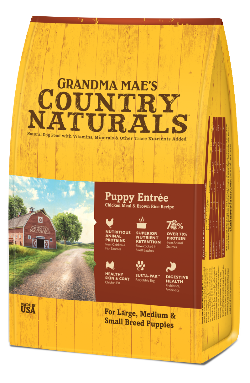 Grandma Mae's Country Naturals Premium All Natural Puppy Dry Dog Food Chicken 26lb