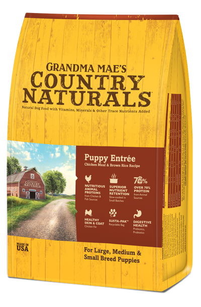 Grandma Mae's Country Naturals Premium All Natural Puppy Dry Dog Food Chicken 14lb