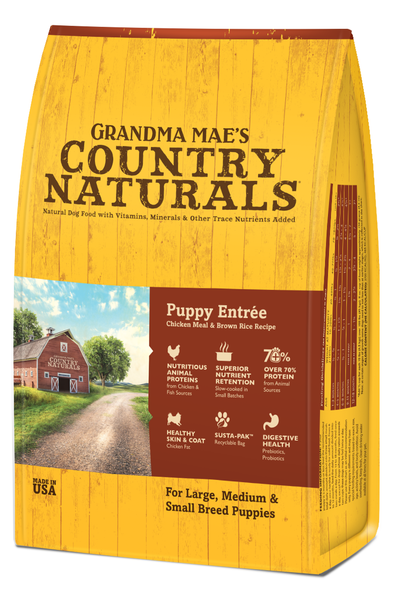 Grandma Mae's Country Naturals Premium All Natural Puppy Dry Dog Food Chicken 4lb