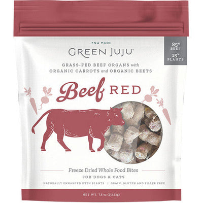 Green Juju Dog Freeze Dried Beef Red 7.5oz