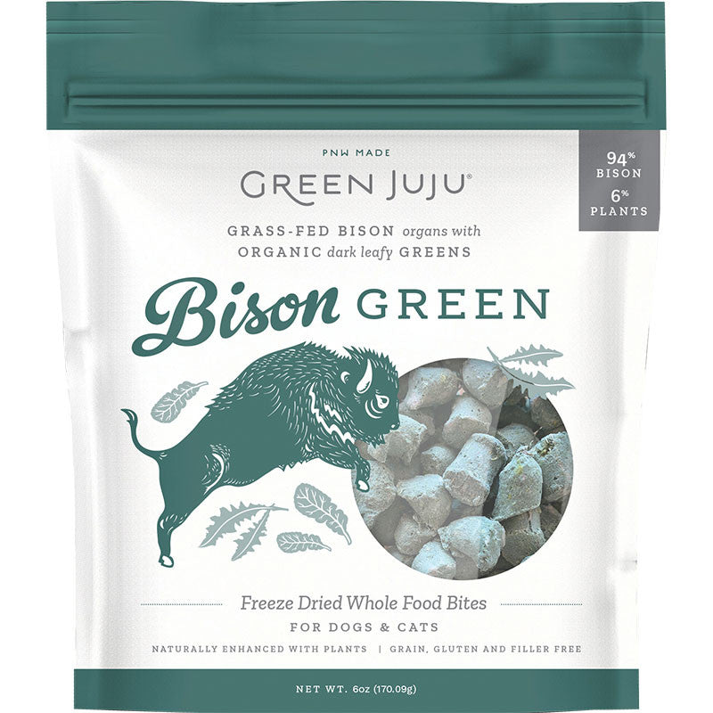 Green Juju Dog Freeze Dried Bison Green 60z 860147001861