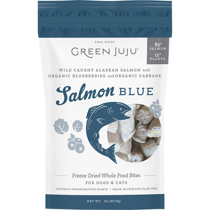 Green Juju Dog Freeze Dried Salmon Blue 3oz 850021512019