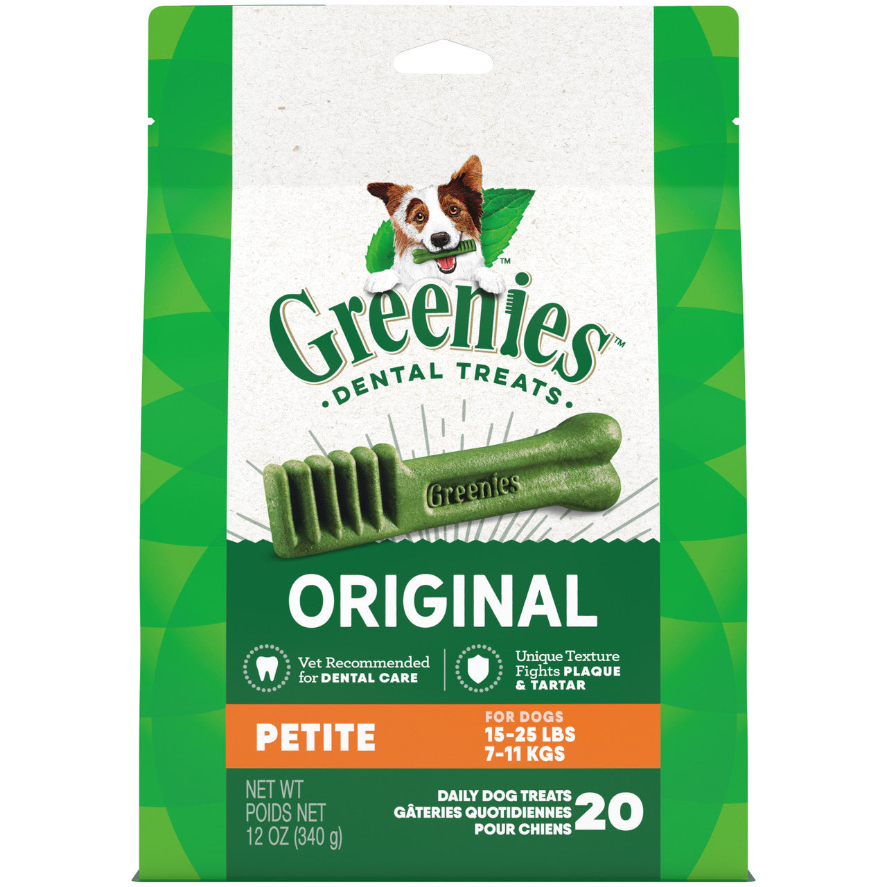 Greenies Dog Dental Treats Original 12oz 20ct Petite