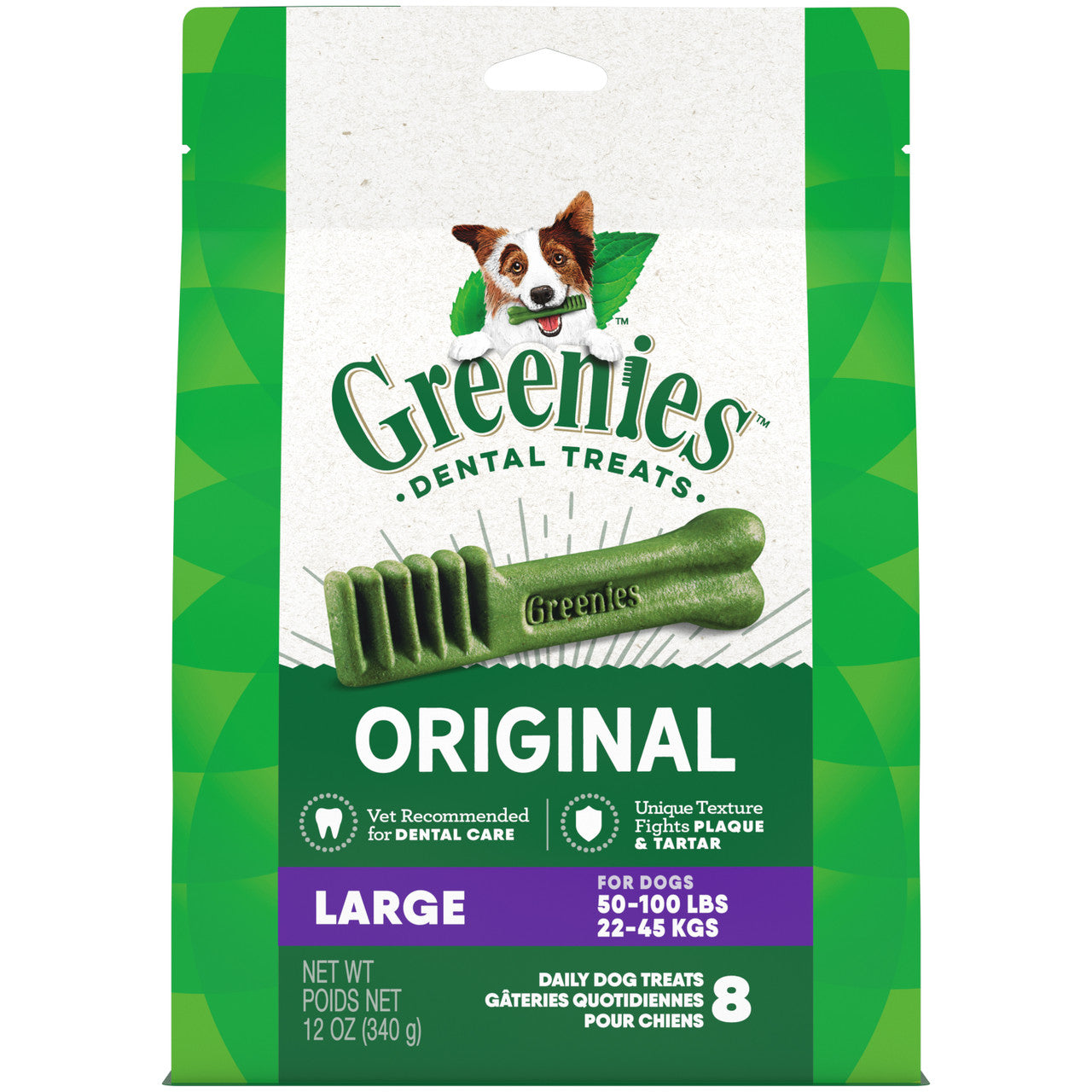 Greenies Dog Dental Treats Original 12oz 8ct Large