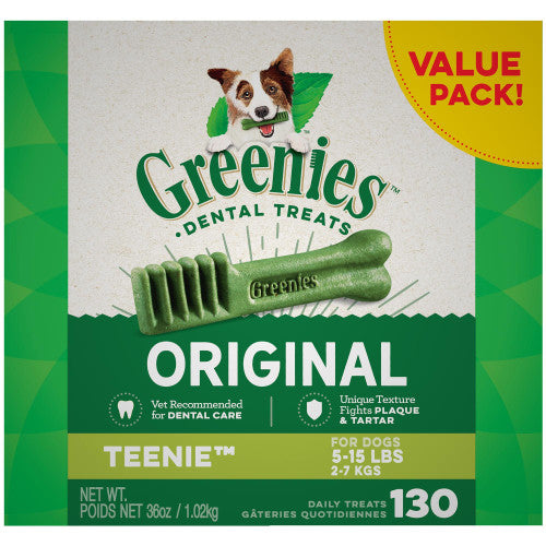 Greenies Dog Dental Treats Original 36oz 130ct Teenie
