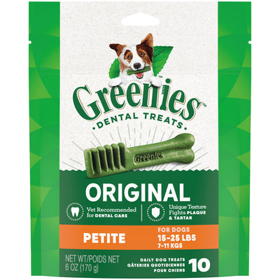 Greenies Dog Dental Treats Original 6oz 10ct Petite