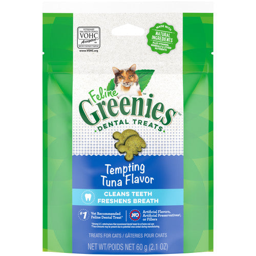 Greenies Feline Adult Cat Dental Treats Tempting Tuna 2.1oz