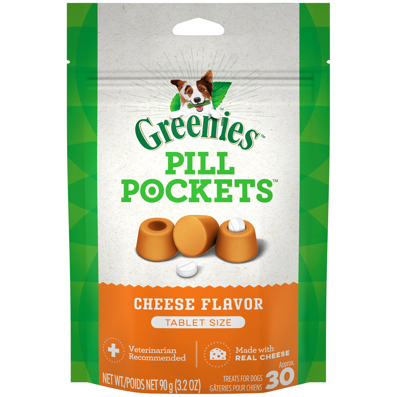 Greenies Pill Pockets for Tablets Cheese 30 Count 3.2 oz