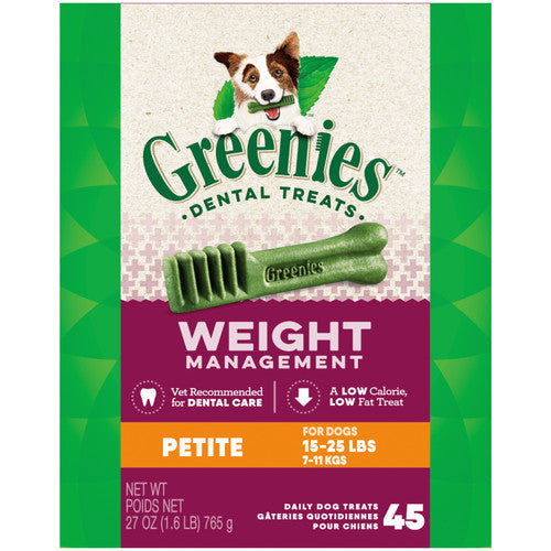 Greenies Weight Management Dog Dental Treats 27oz 45ct Petite