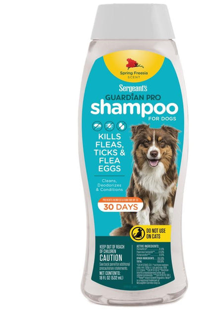 Guardian Pro Flea & Tick Shampoo Dog Spring Freezia 18 oz 073091001034