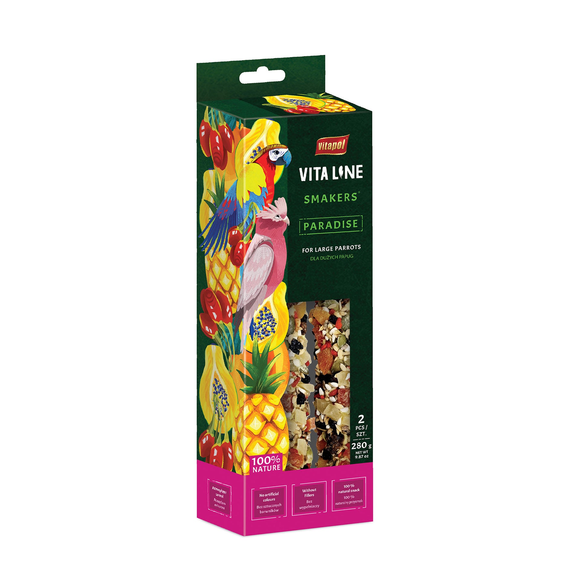 A & E Cages Vitapol Vita Line Smakers Paradise for Large Parrots 280 g, 2 pk 644472013894