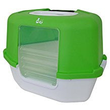 Hagen Cat Love Space Saver Corner Hooded Catpan, Green 36611 022517366110