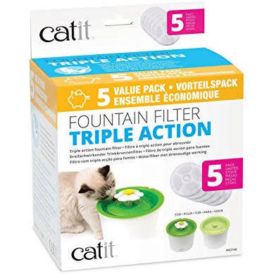 Hagen Catit 2.0 Triple Action Water Softener 5pk 43746{L + 7} (DD) - Cat