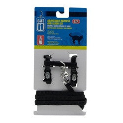 Hagen Catit Adjustable Harness And Leash Set Black Small 55362 - Cat