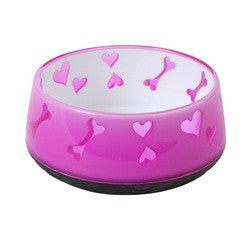 Hagen Dogit Bowl Plastic Bone Pattern Pink 10oz 90411{L + 7} - Dog