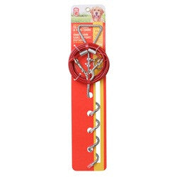 Hagen Dogit Tie - out Stake & Cable Large Red 71805 - Dog