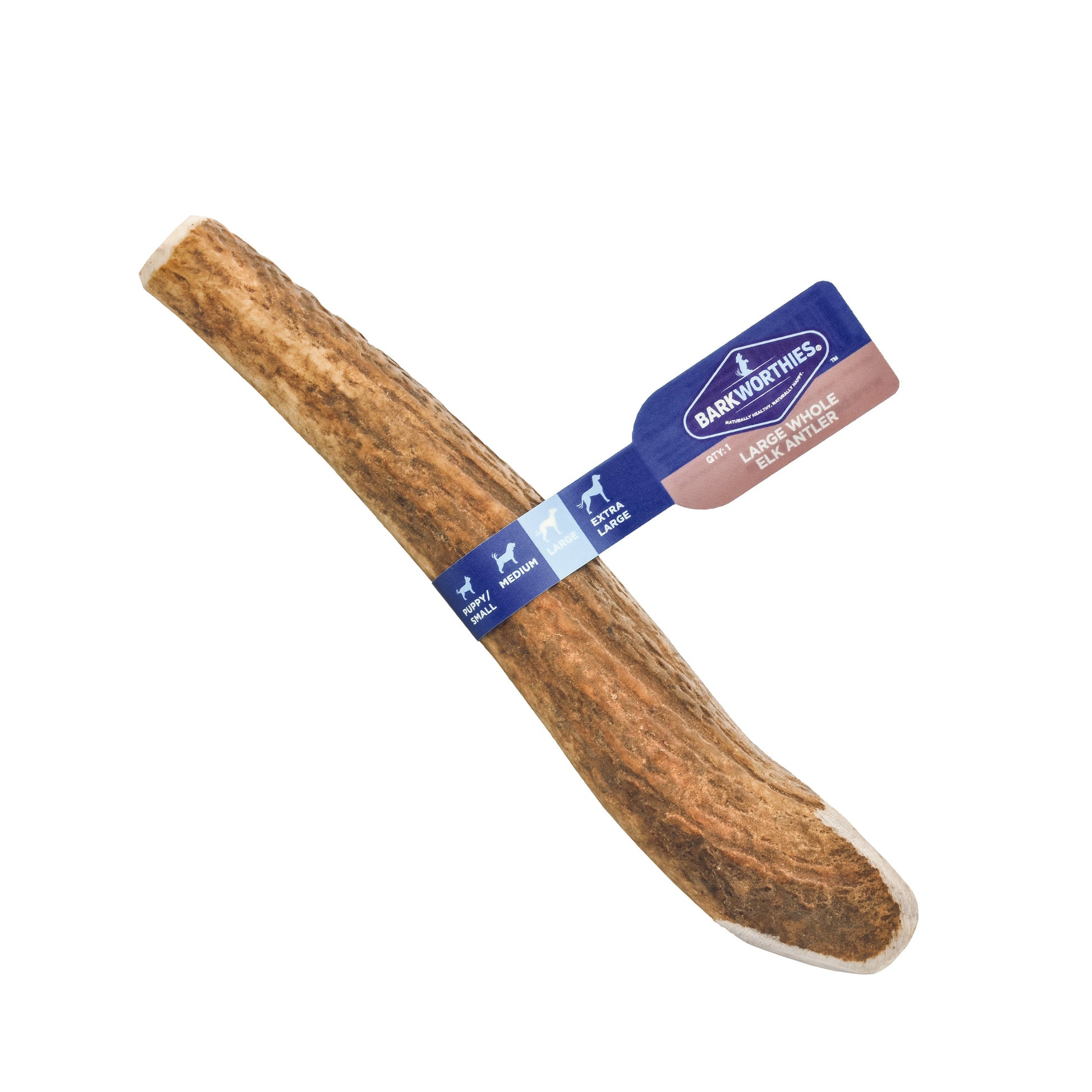 Barkworthies Whole Elk Antler Dog Treat Large 840139126697