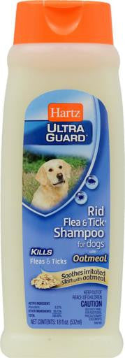 Hartz Ultra Guard Rid Flea & Tick Dog Oatmeal Shampoo 18oz {L+b}327135 032700023058