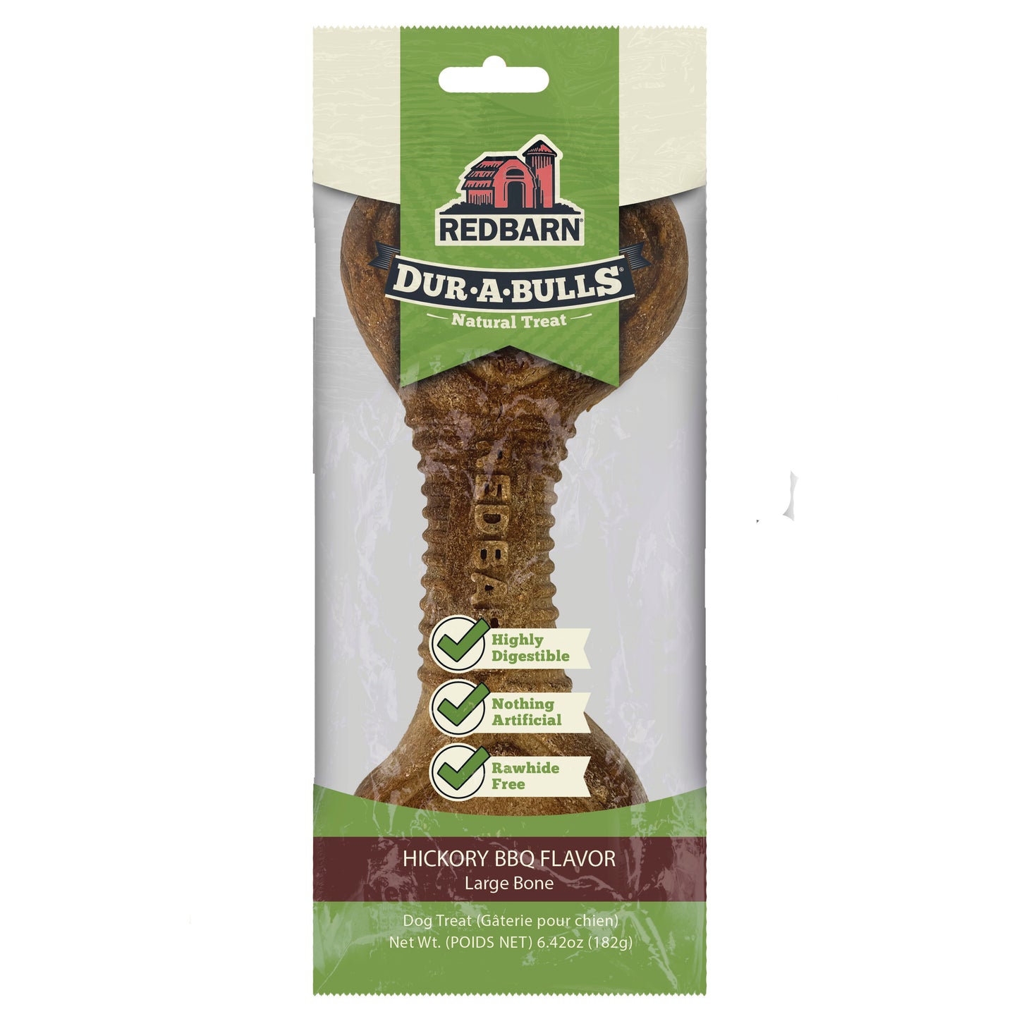Redbarn Pet Products Dur-A-Bulls Bone Hickory BBQ 20Ct, Large 785184011010