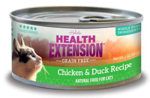 Health Extension Grain Free Chicken and Duck Wet Cat Food 24/3oz {L-1} 587180 784672107907