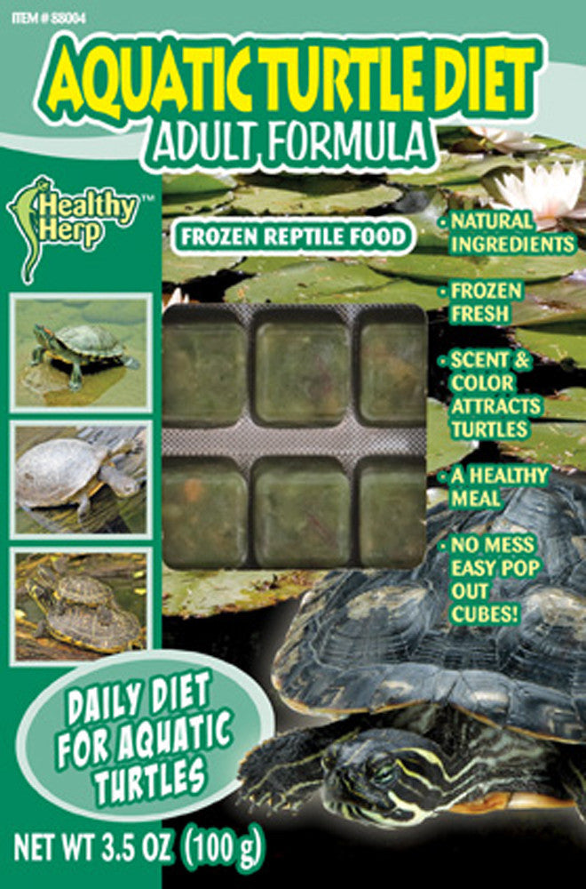 Healthy Herp Aquatic Turtle Diet Adult Formula Frozen Reptile Food 3.5 oz SD-5