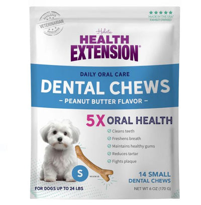 Health Extension Small Peanut Butter Dental Chews 14 pack
